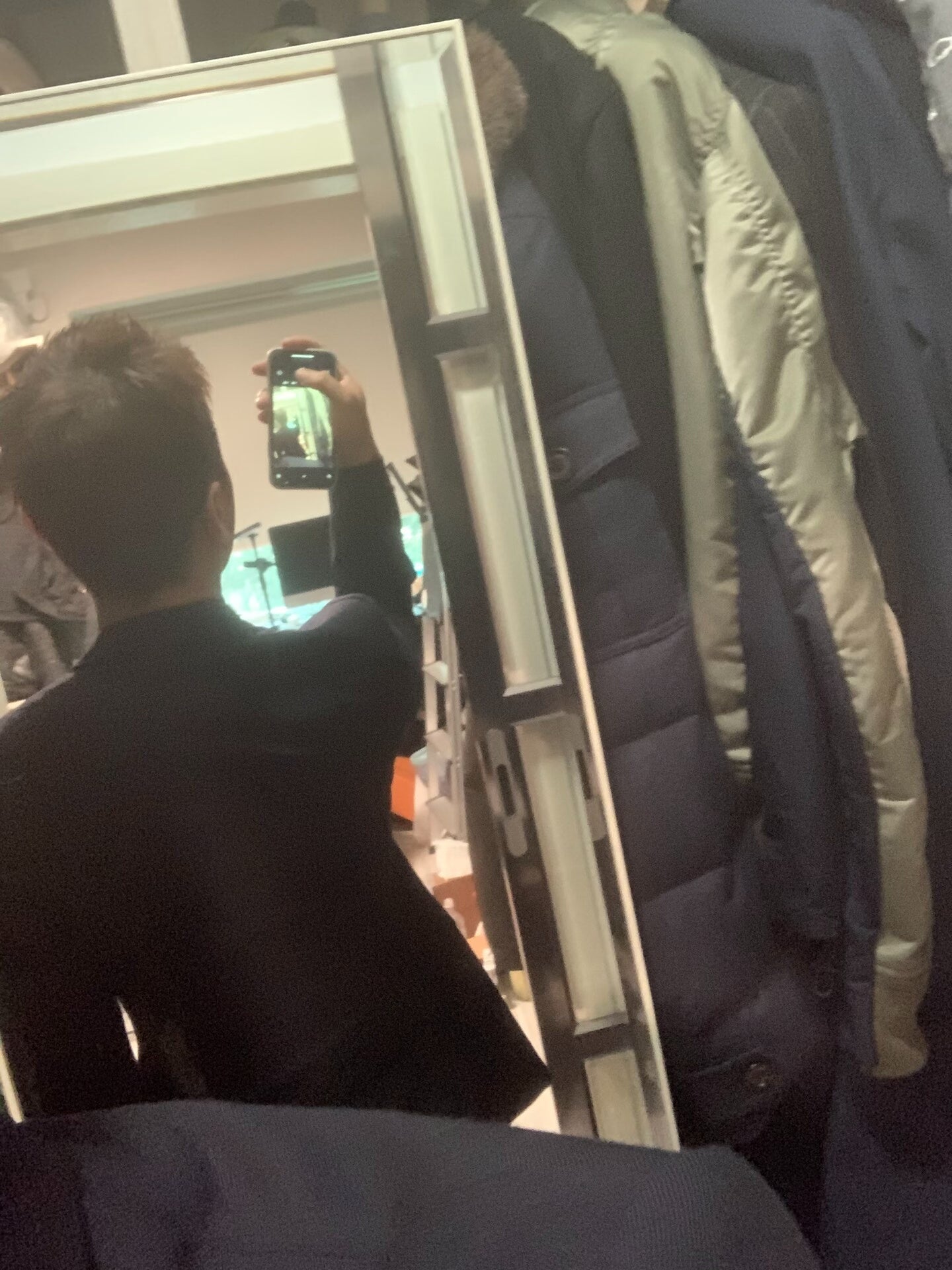 elegant dark blue wool suit jacket