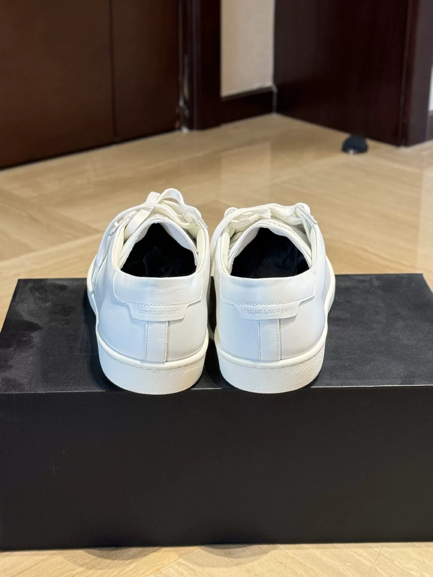 Saint Laurent Andy White Leather Sneakers