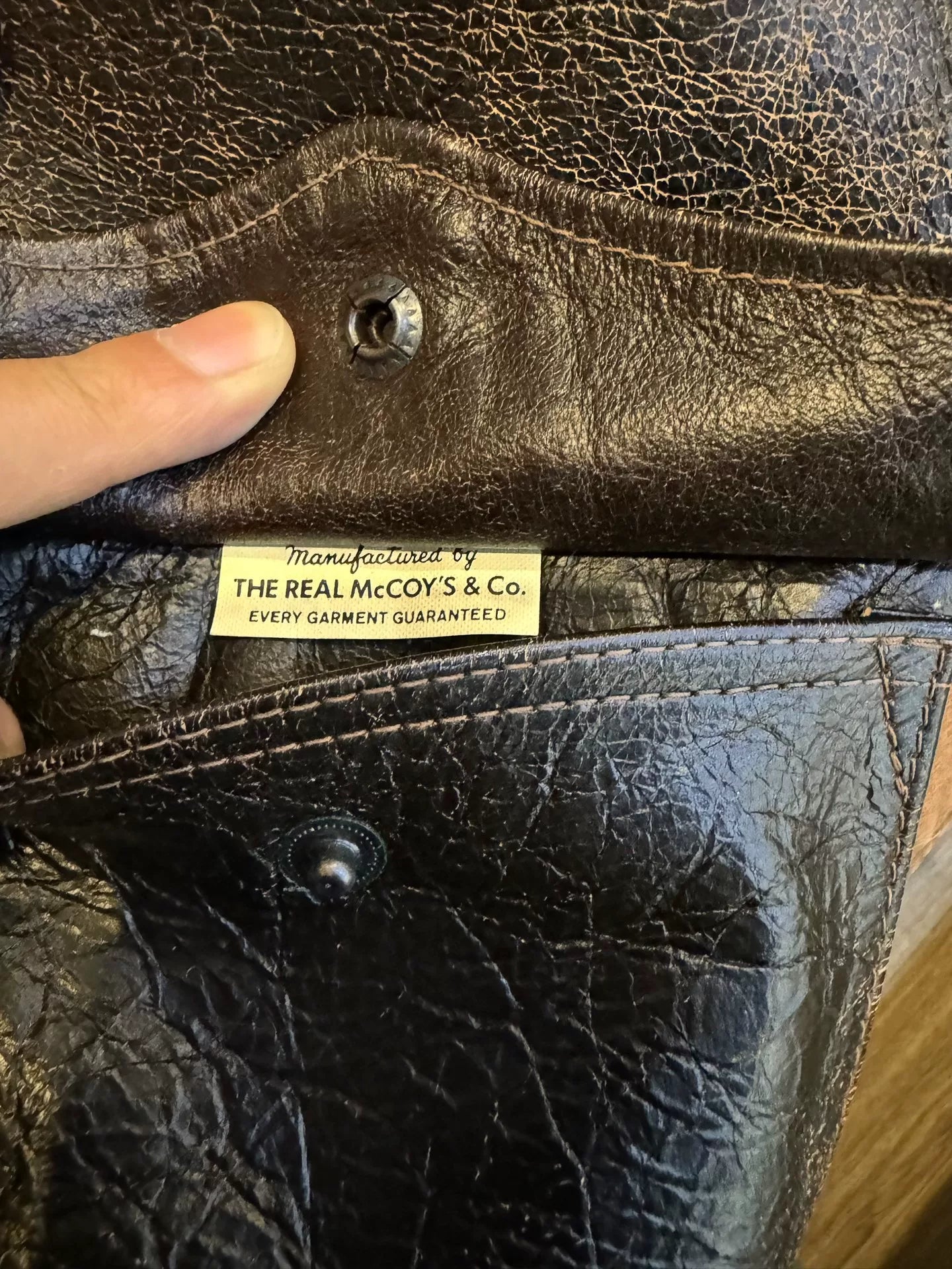 real mccoy rrl vintage leather jacket