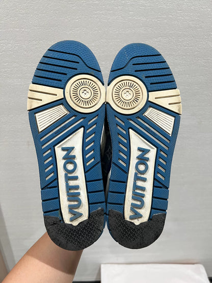 Louis Vuitton Denim Trainer Sneakers for Sale