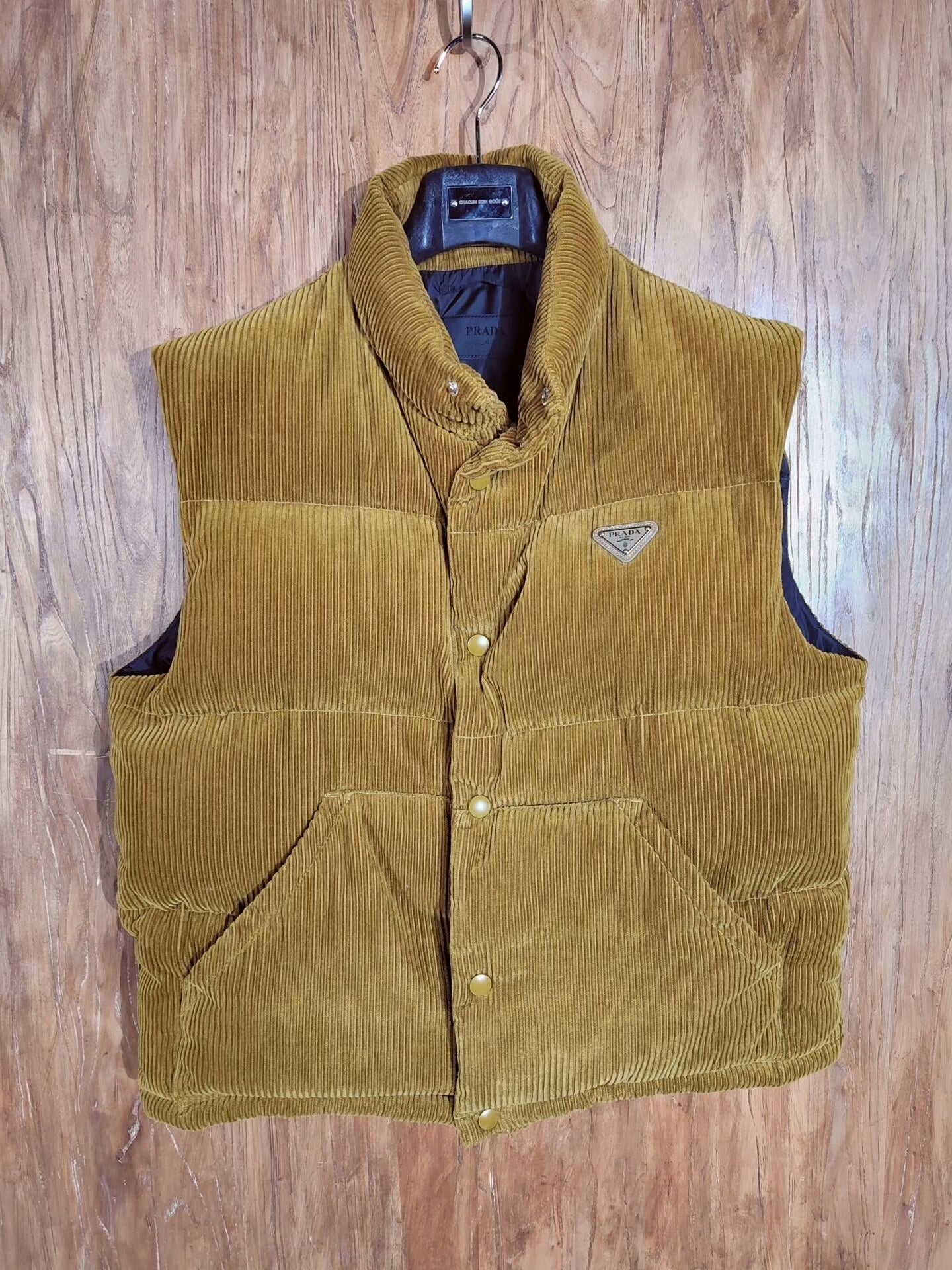 Prada Corduroy Puffer Vest Size M