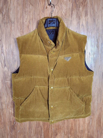Prada Corduroy Puffer Vest Size M