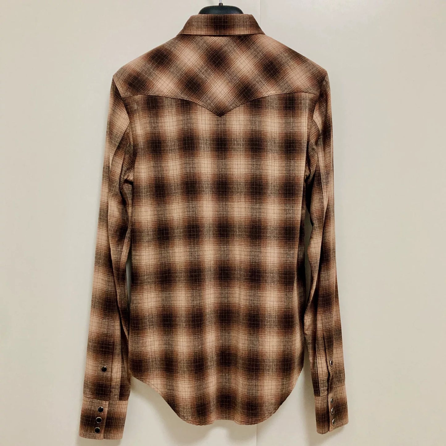 Saint Laurent Hedi Slimane 2015 Wool Plaid Shirt
