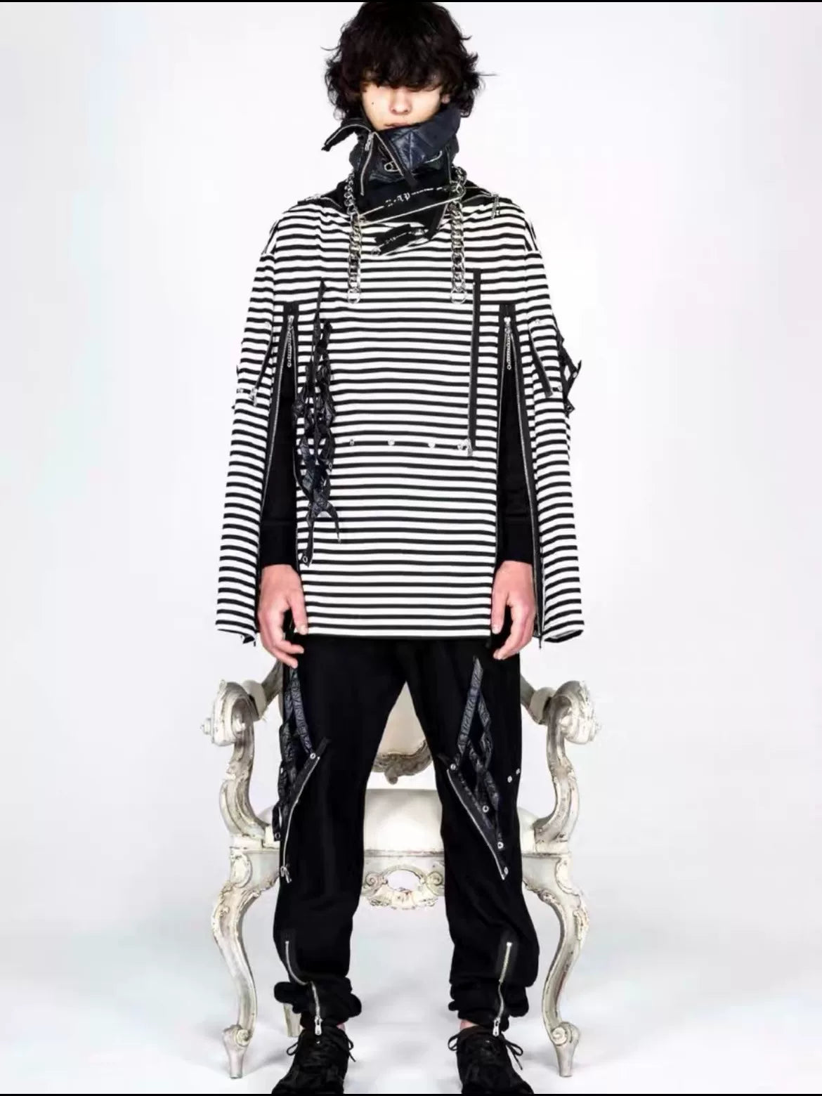 Takahiromiyashita The Soloist Striped Leather Longsleeve