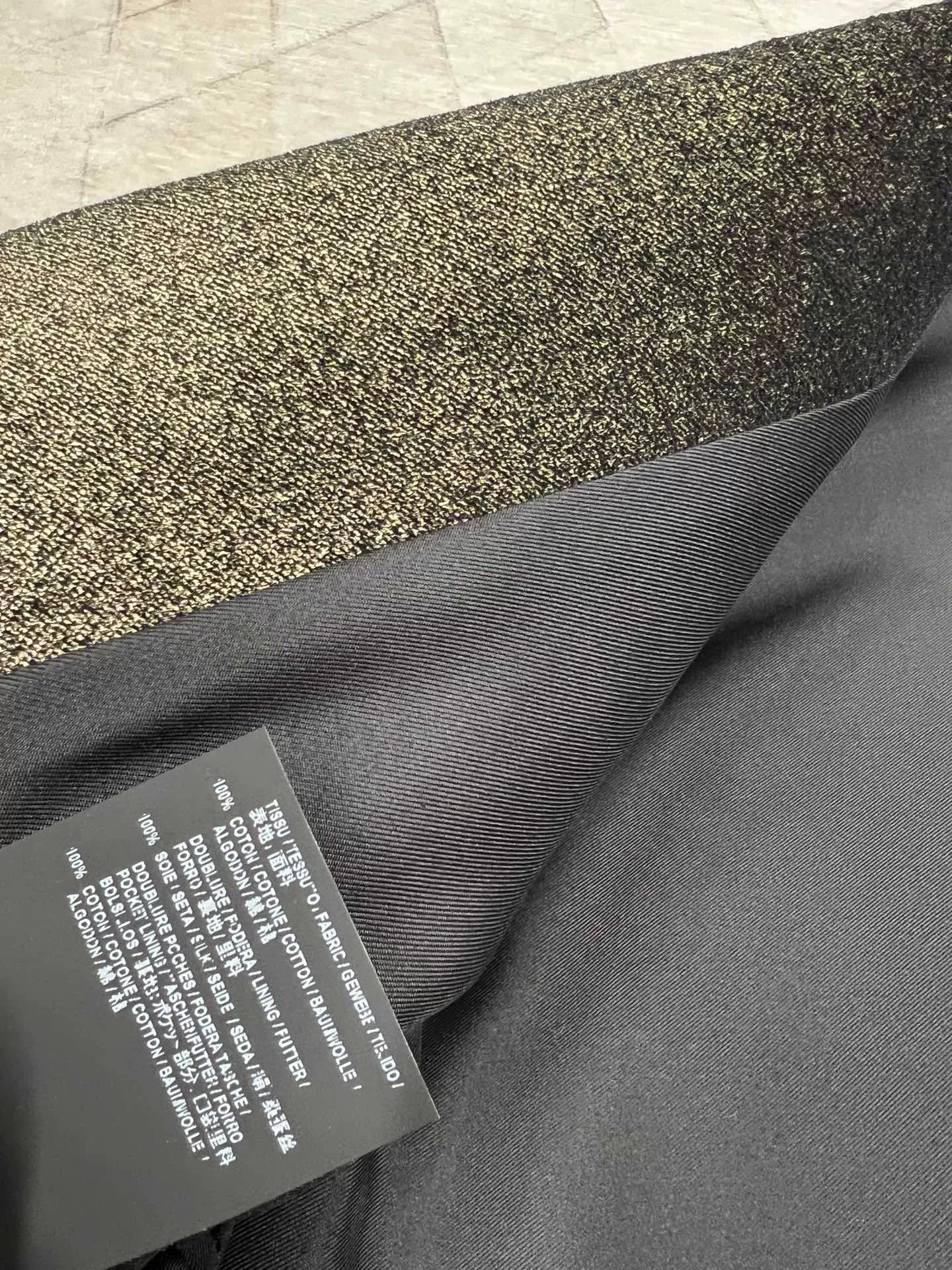 Saint Laurent Gold Velvet Blazer