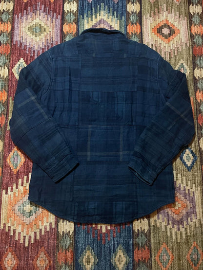 Ralph Lauren Indigo Patchwork Thick Coat