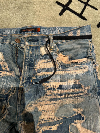 distressed blue denim jeans size 3