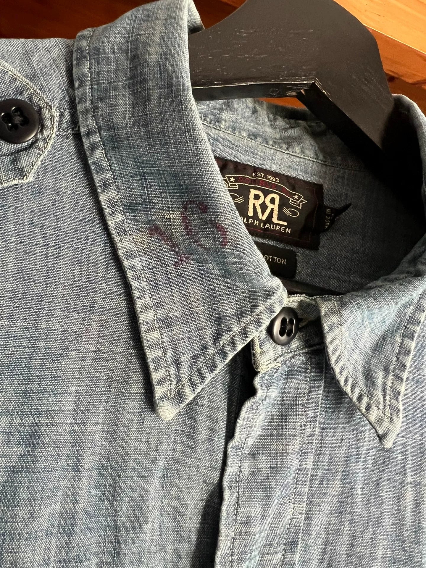 RRL Double RL Vintage Military Denim Shirt