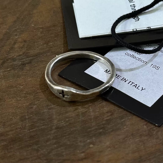 rare m.a+ silver cross ring
