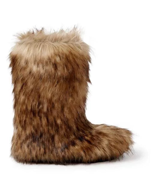 Celine Homme Brown Faux Fur Boots