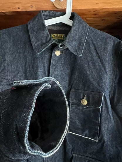 sturdy denim jacket with blanket lining