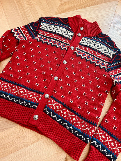 Retro Polo Knit Cardigan Sweater