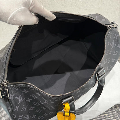Louis Vuitton Keepall 45 Black Travel Bag