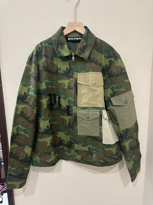 palm angels camo work jacket size 48