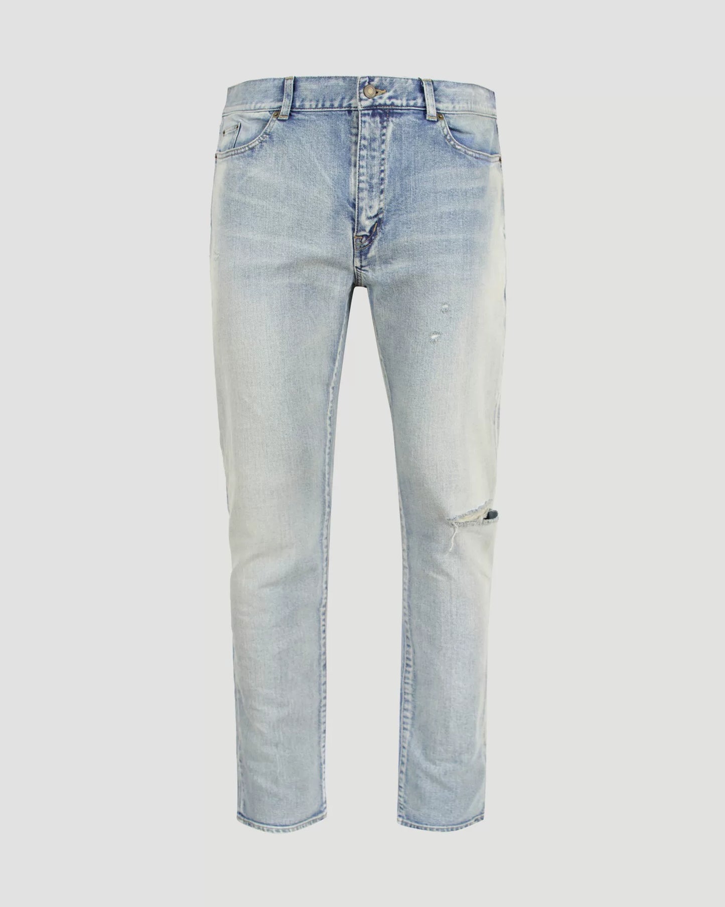 Saint Laurent Distressed Slim Fit Jeans