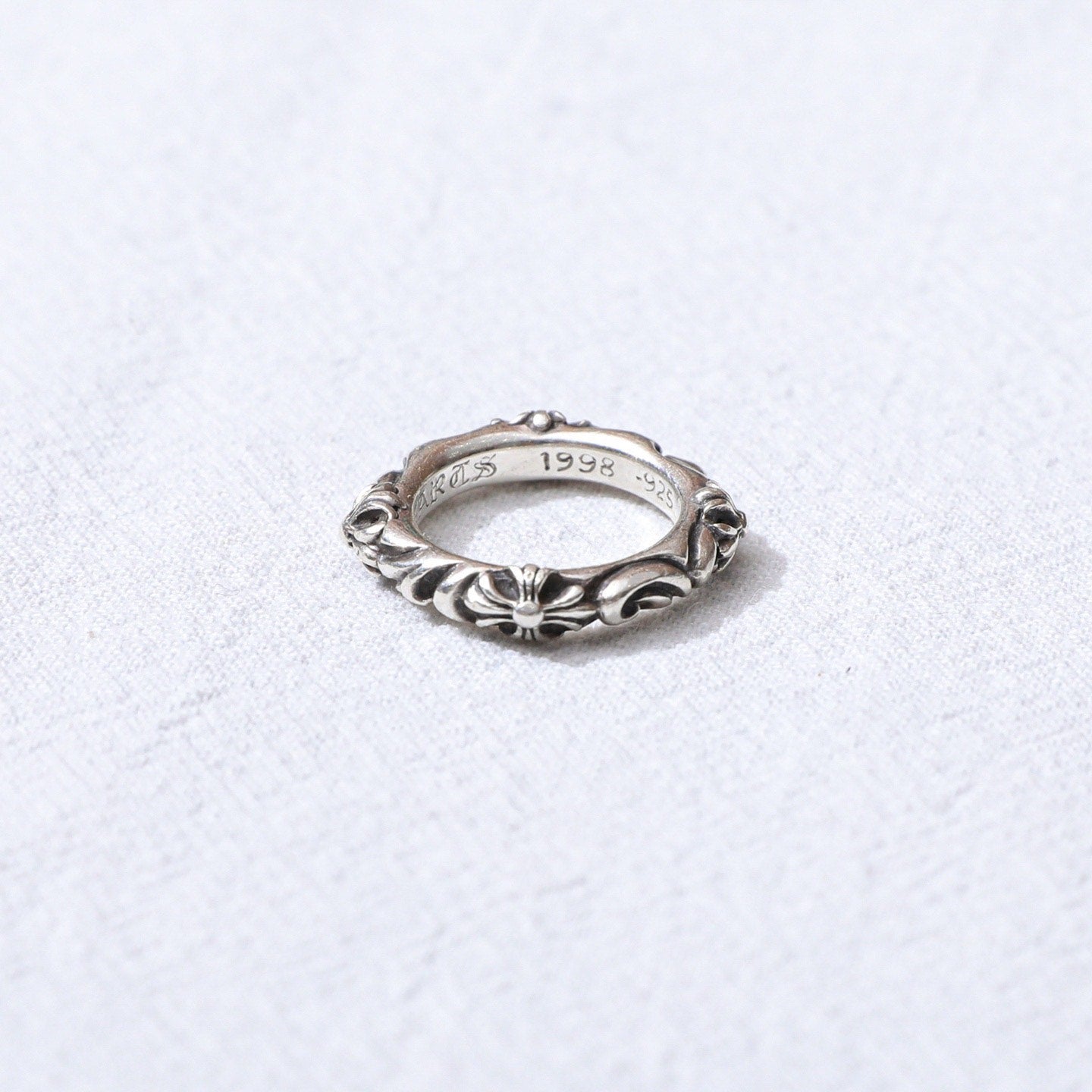 Chrome Hearts 925 Silver Cross Ring