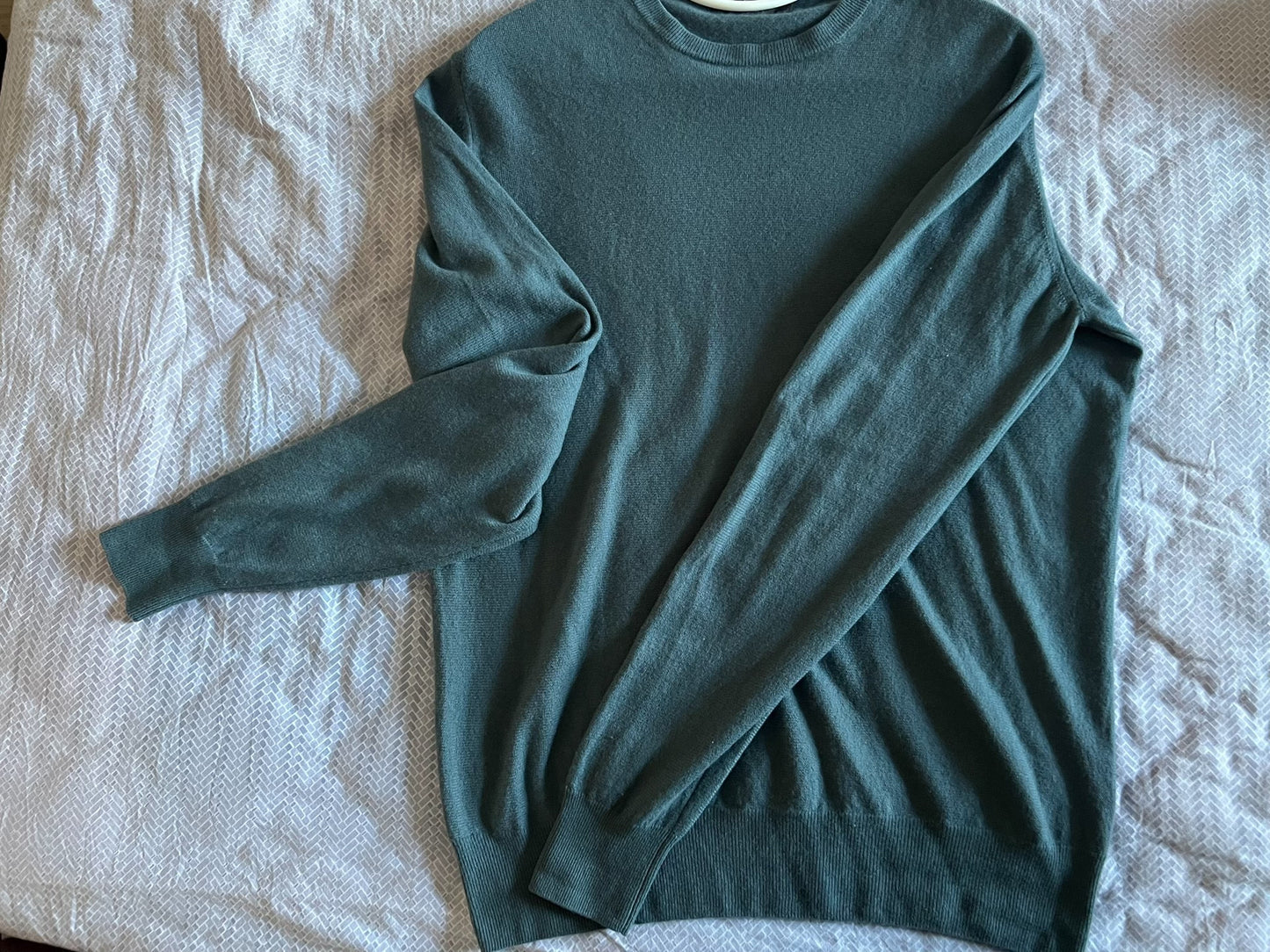 Loro Piana Blue Crewneck Cashmere Sweater
