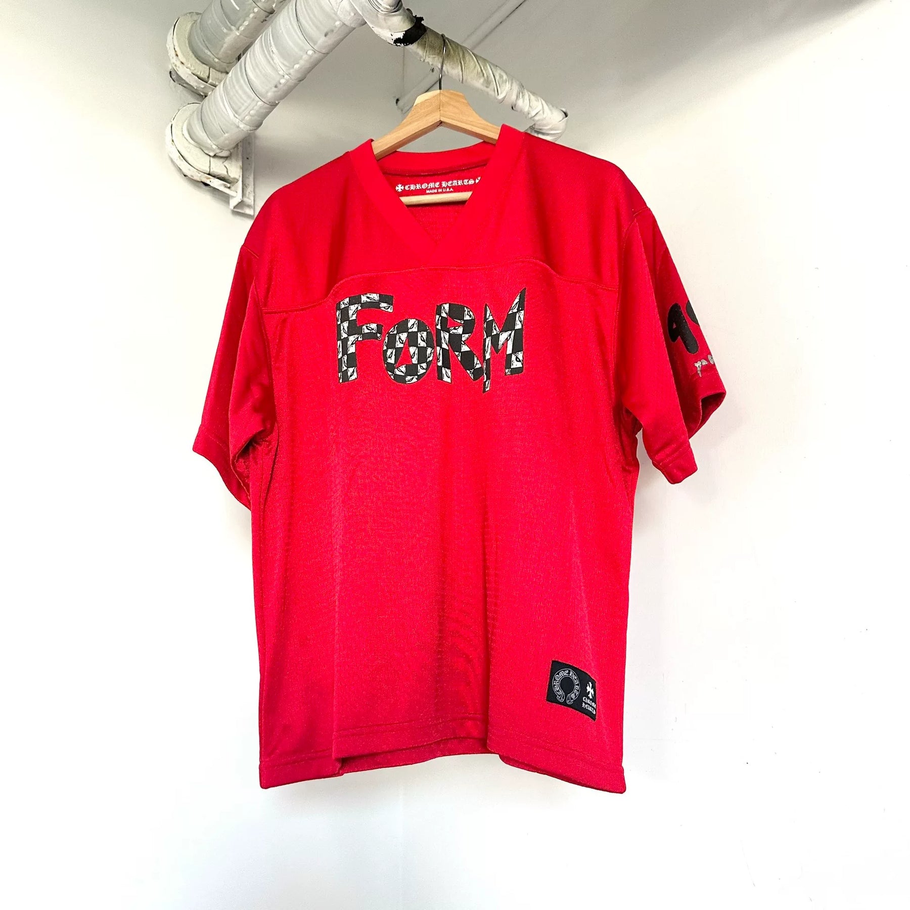 Chrome Hearts Red Mesh Vintage Hockey T-Shirt