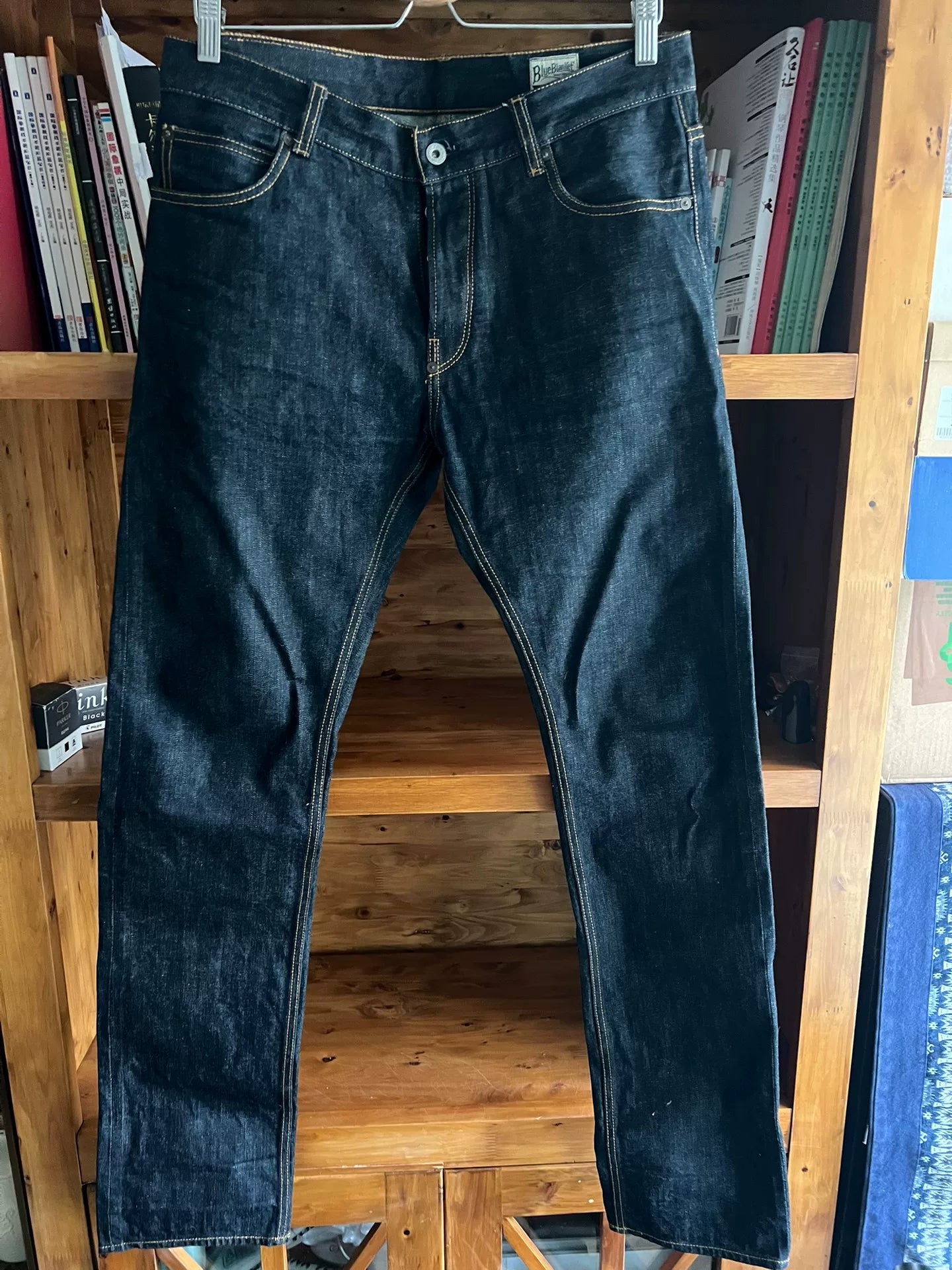 handmade italy 14.75oz blue jeans