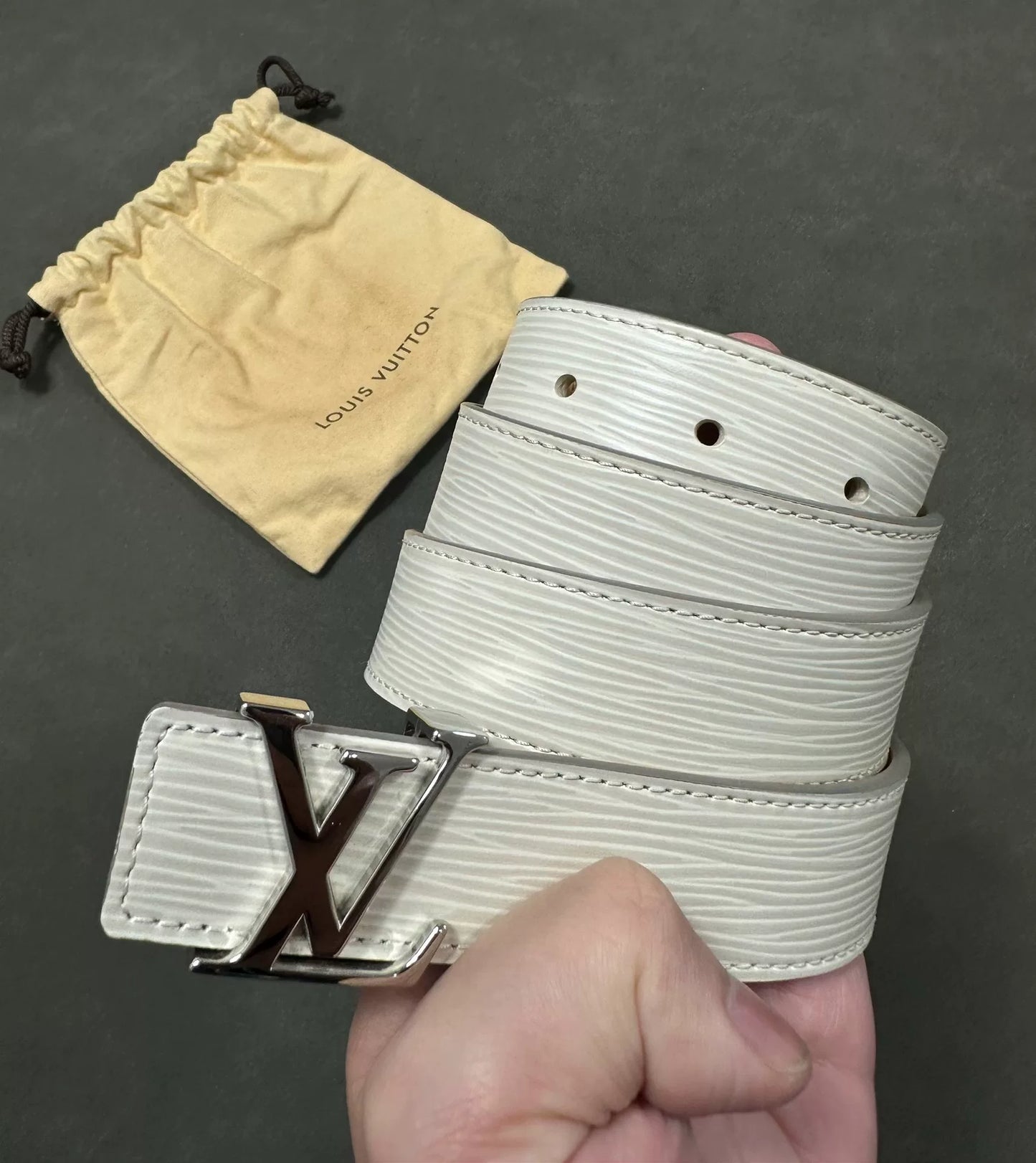 Louis Vuitton White Water Ripple Belt