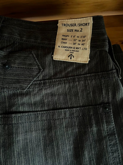 vintage striped suspenders pants for men