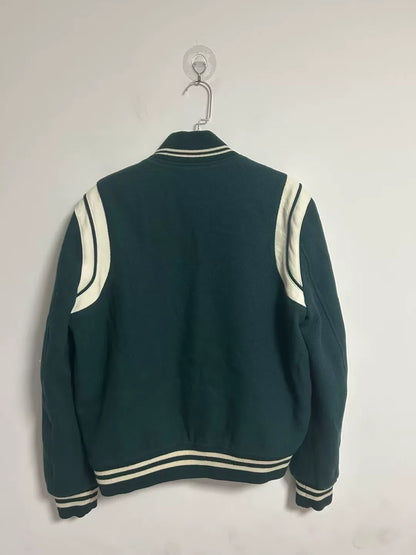 Saint Laurent Green Baseball Jacket