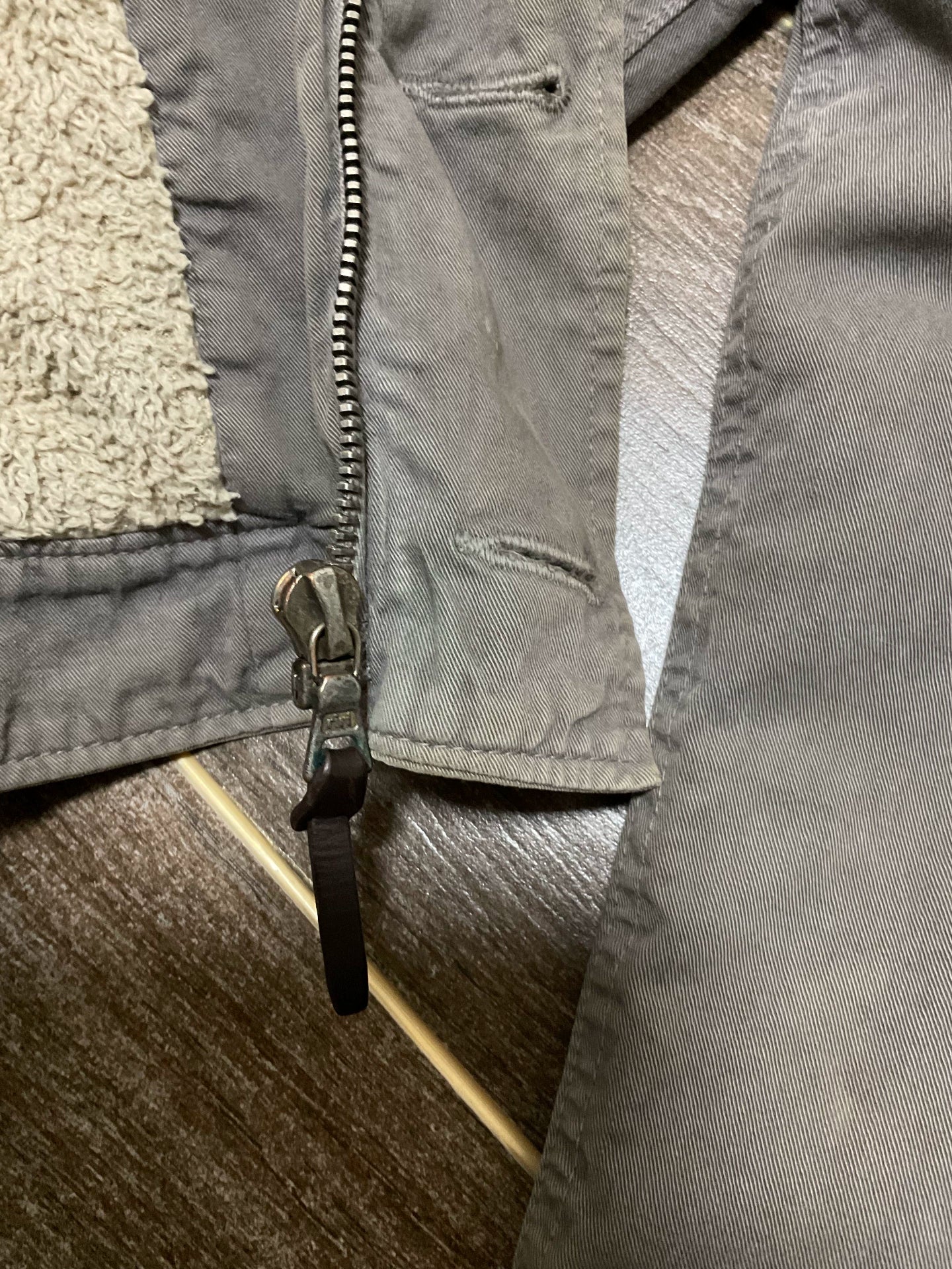 Visvim Deckhand Gray Fur Collar Jacket