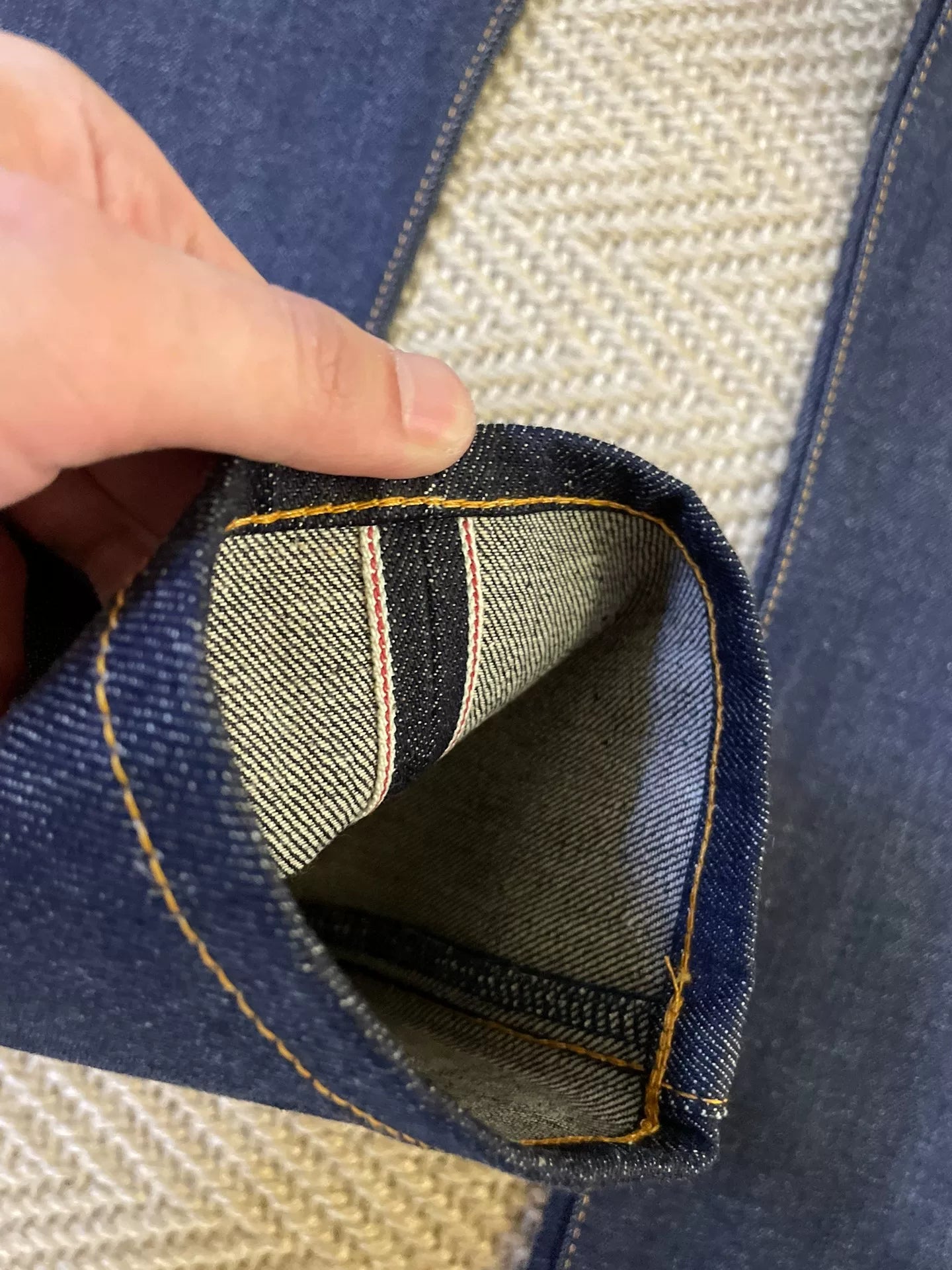 denim by vanquish & fragment embroidered jeans