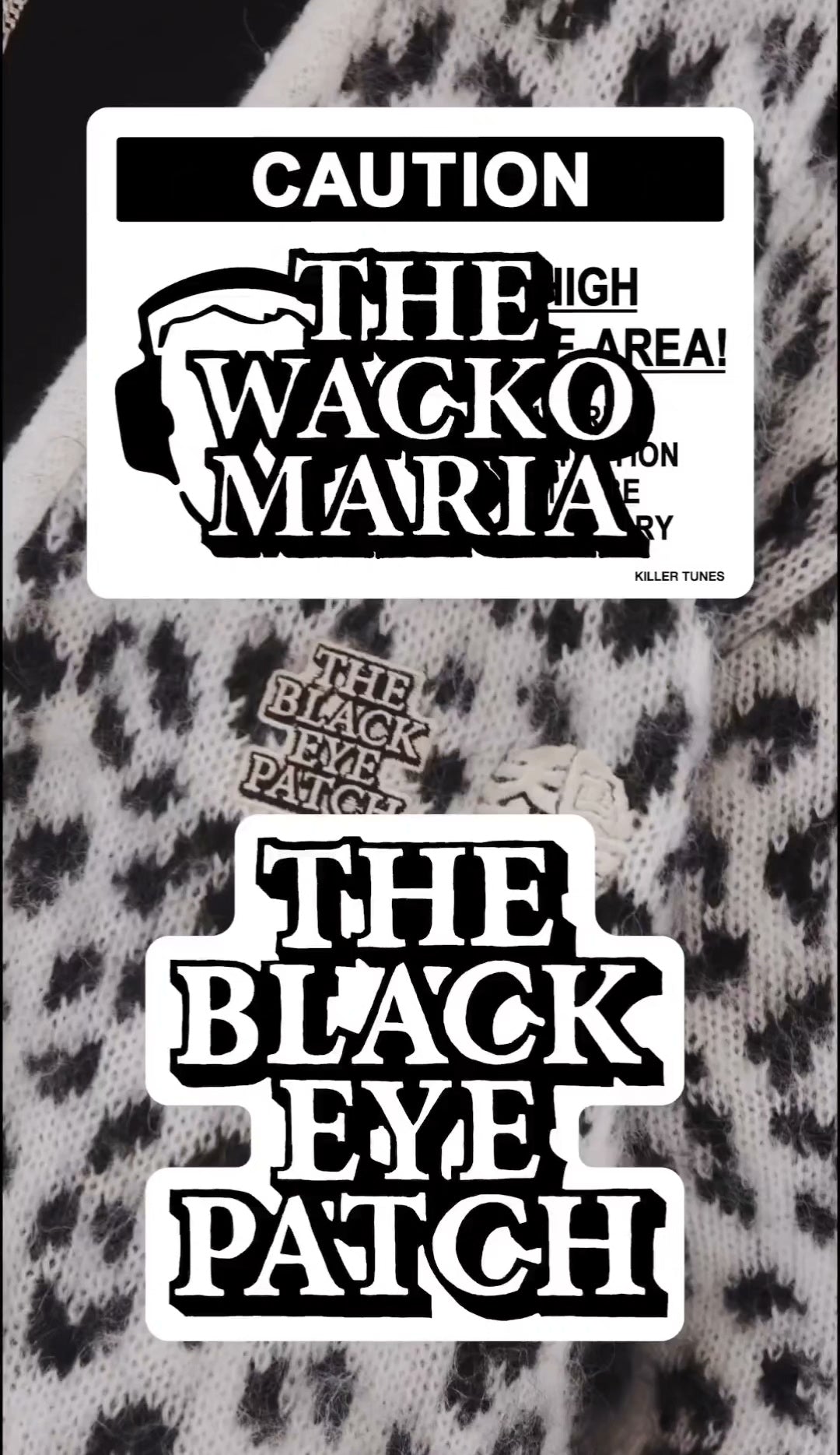 Wacko Maria Black Eye Patch Sweater