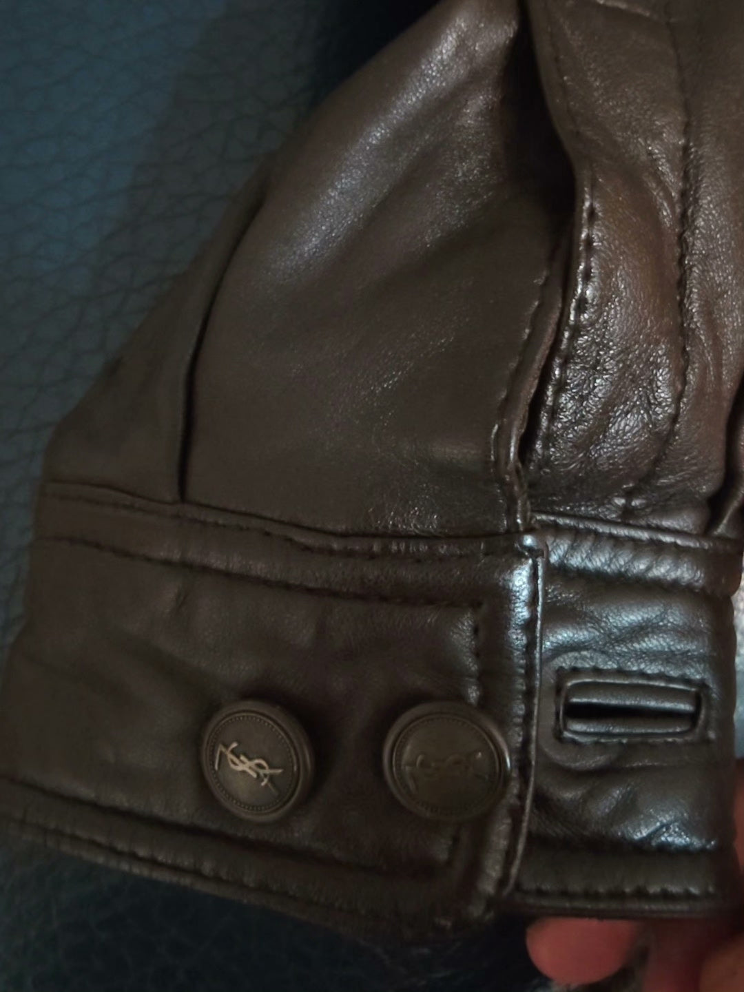 YSL Vintage Brown Men's Leather Jacket