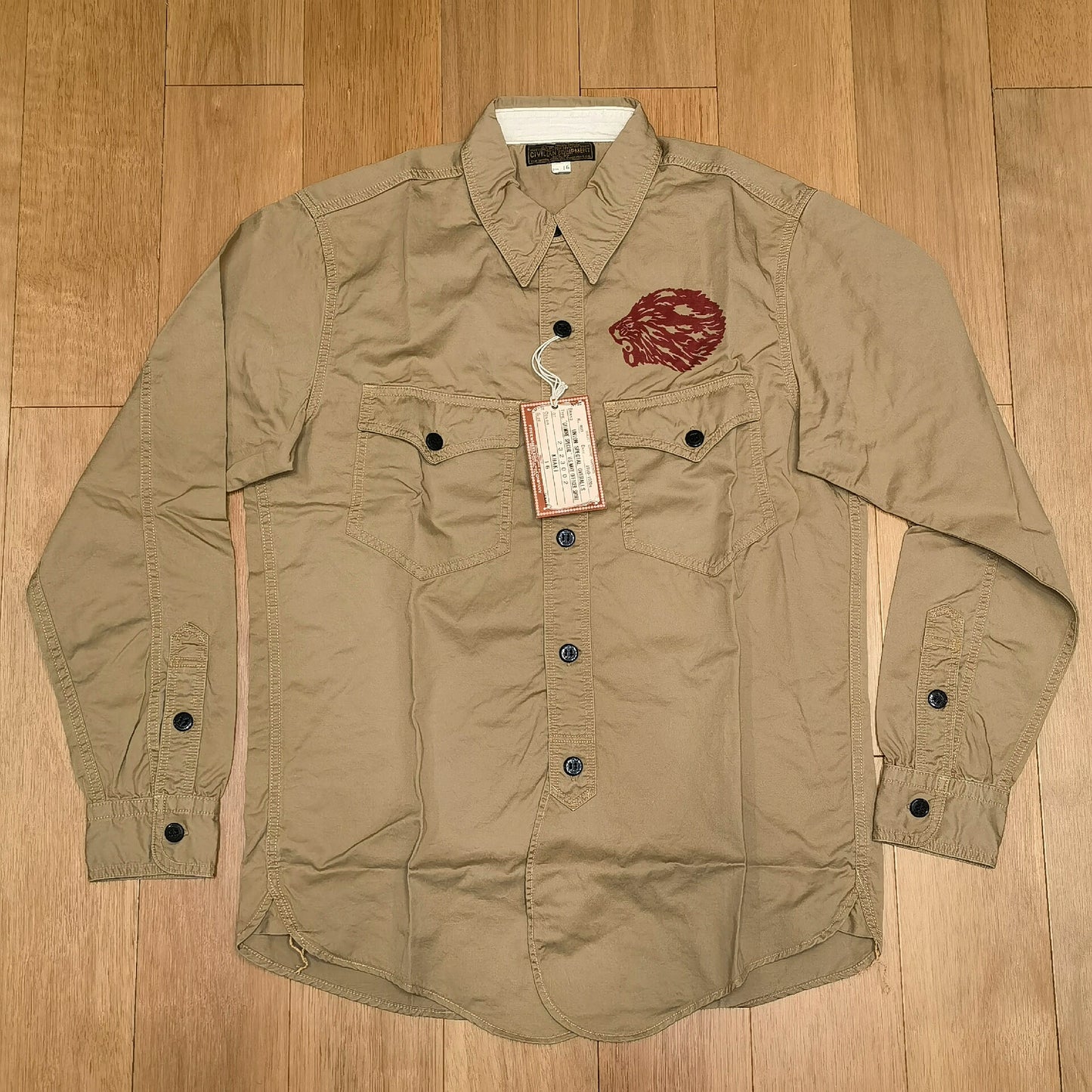 vintage Frontry Spec Olive Green Shirt