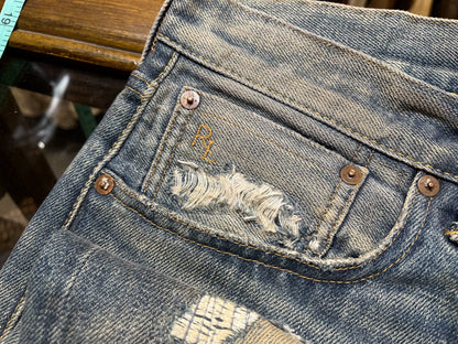 distressed denim jeans from double rl polo
