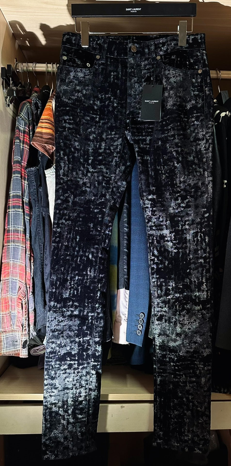 Saint Laurent 16fw Sequined Patterned Pants
