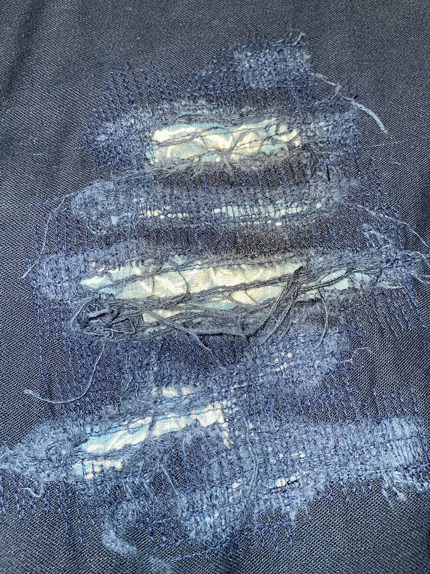 casual long pants with patches