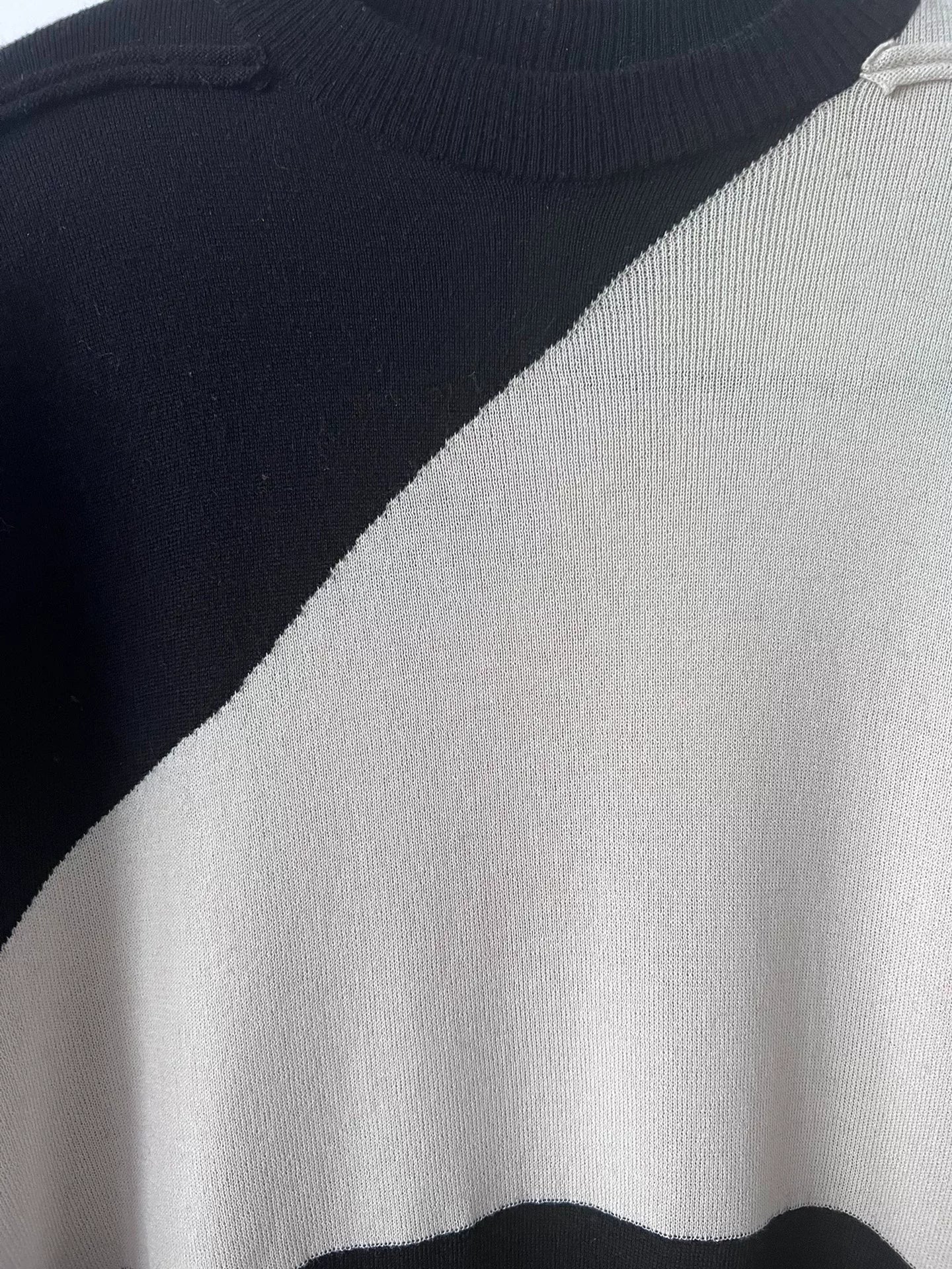 rick owens color block knit sweater