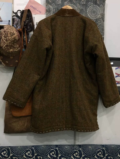 visvim Dotera Coat Harris Tweed Silk Jacket