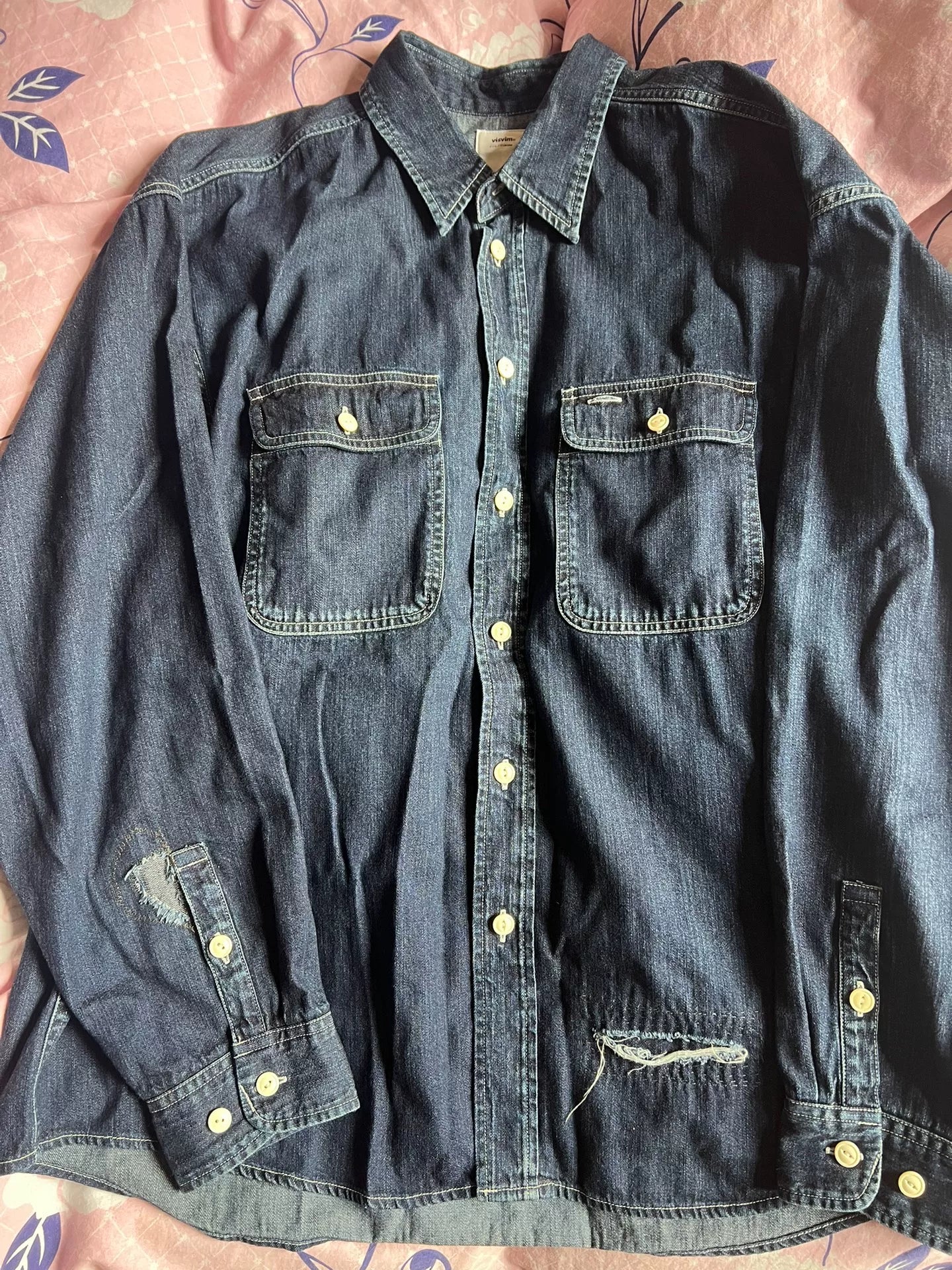 VISVIM 20SS Damaged Denim Lumber Shirt