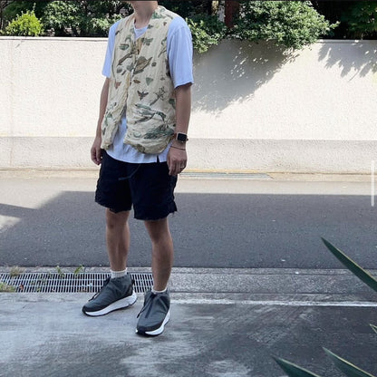 paul harnden vest with floral print