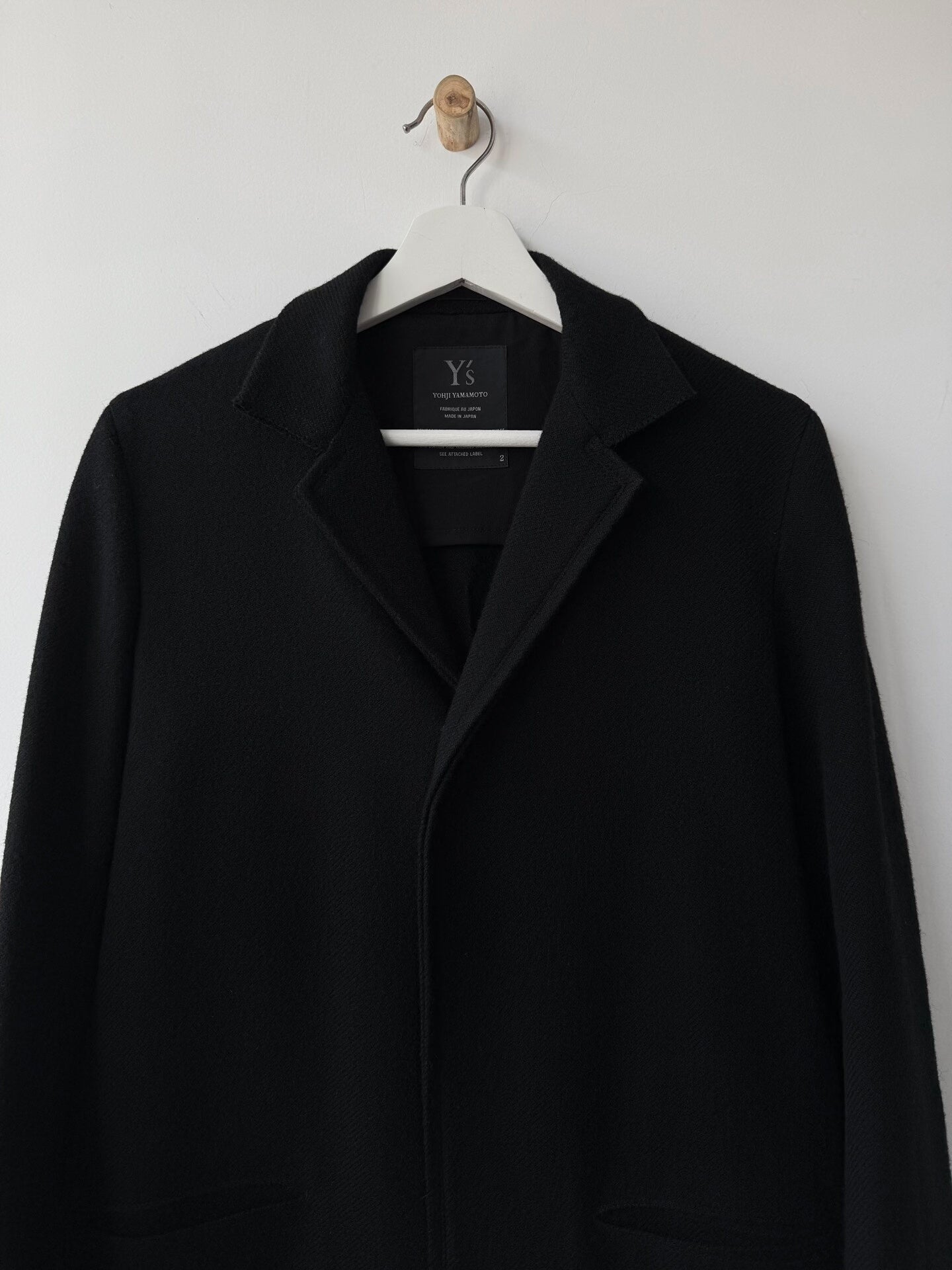 yohji yamamoto y's minimalist wool coat