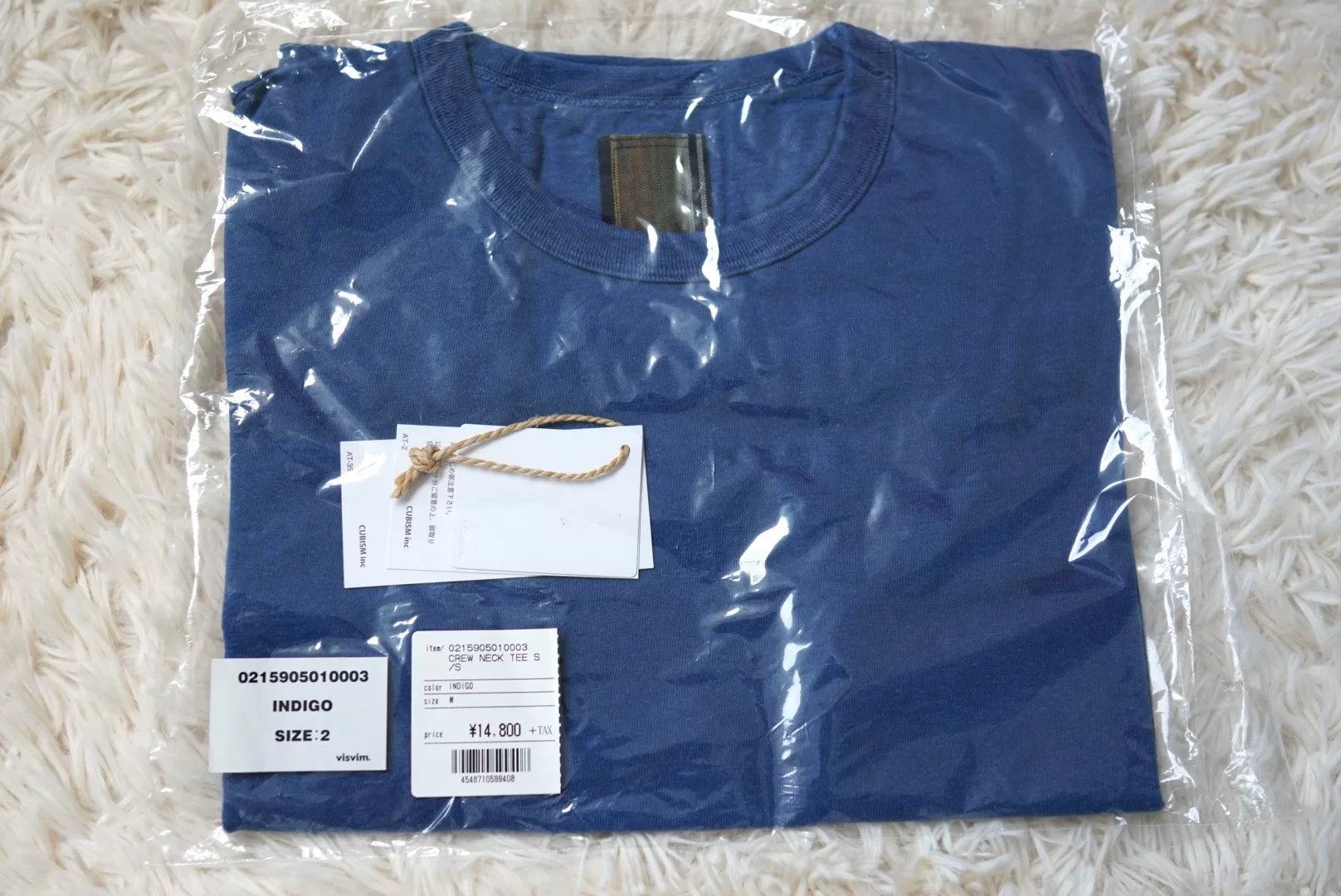 visvim crew neck indigo tee
