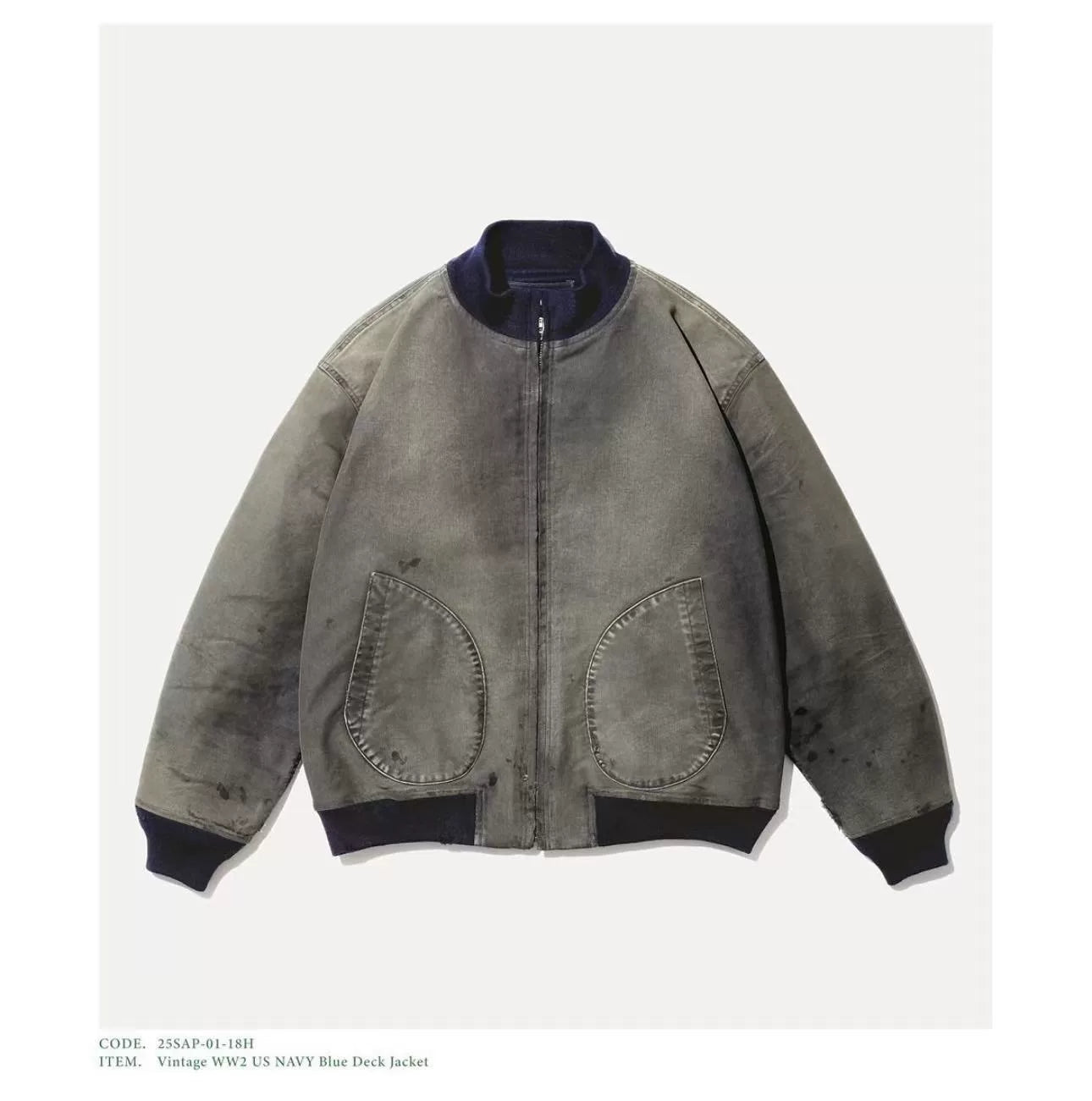 vintage WW2 US NAVY Blue Deck Jacket