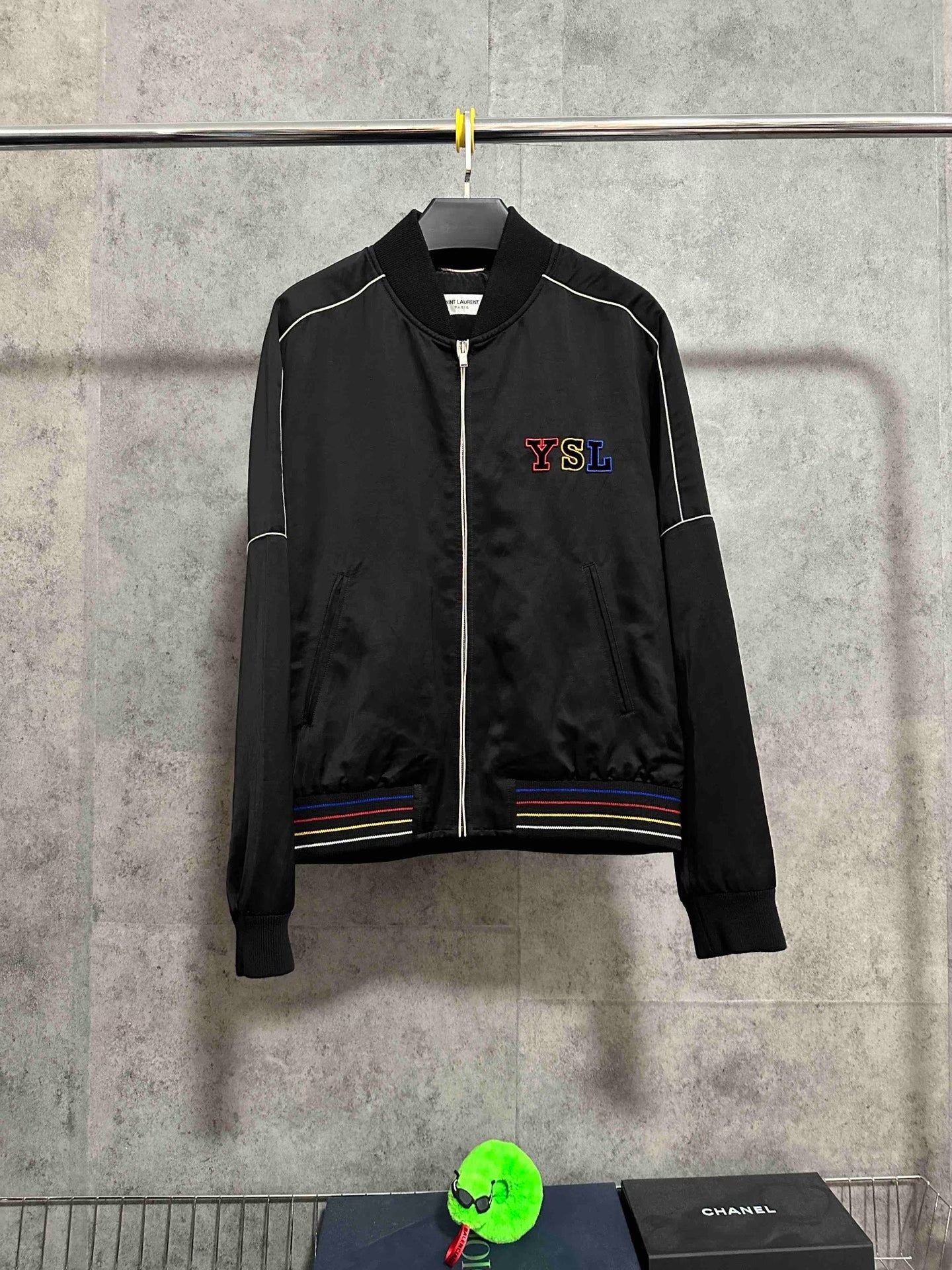 Saint Laurent Black Bomber Jacket