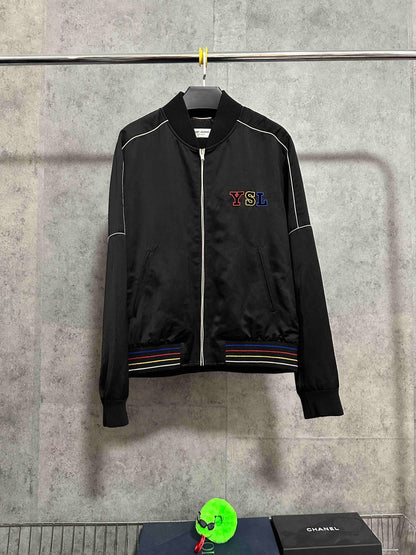 Saint Laurent Black Bomber Jacket
