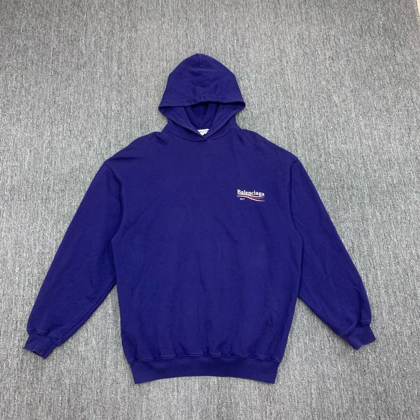 balenciaga purple hoodie with waves design