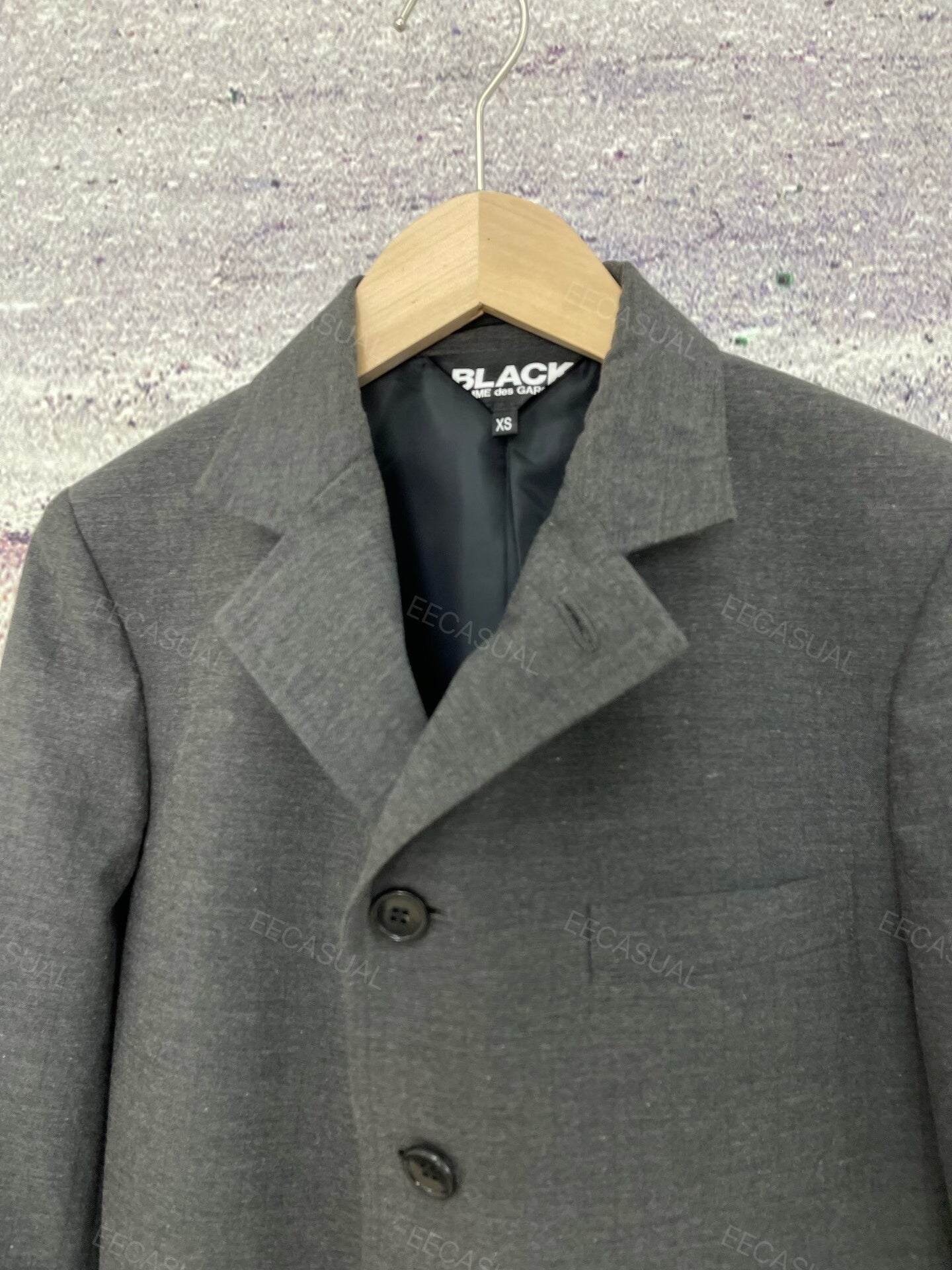 CDG Gray Asymmetrical Blazer