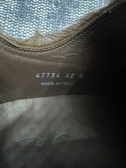 Rick Owens Main Line Brown Horsehair Low-Top 42