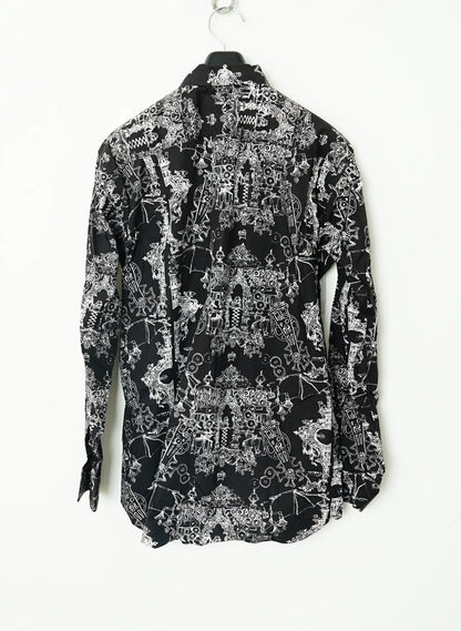 Comme des Garçons Black White Spliced Shirt