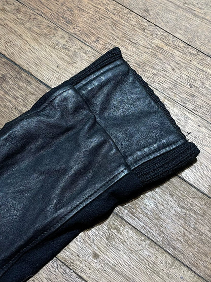 maison martin margiela leather wool jacket