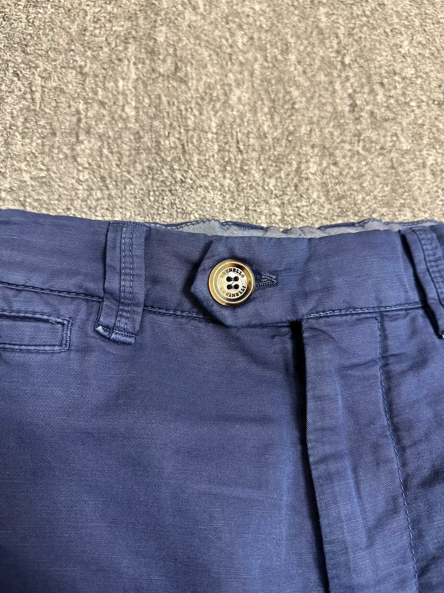 Brunello Cucinelli 25 Linen Blend Blue Casual Shorts