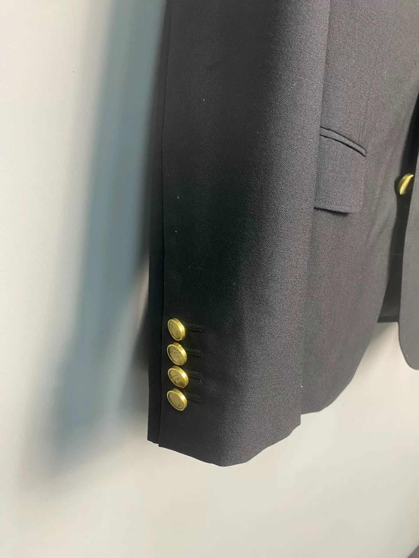 SAINT LAURENT Men's Gold Button Blazer